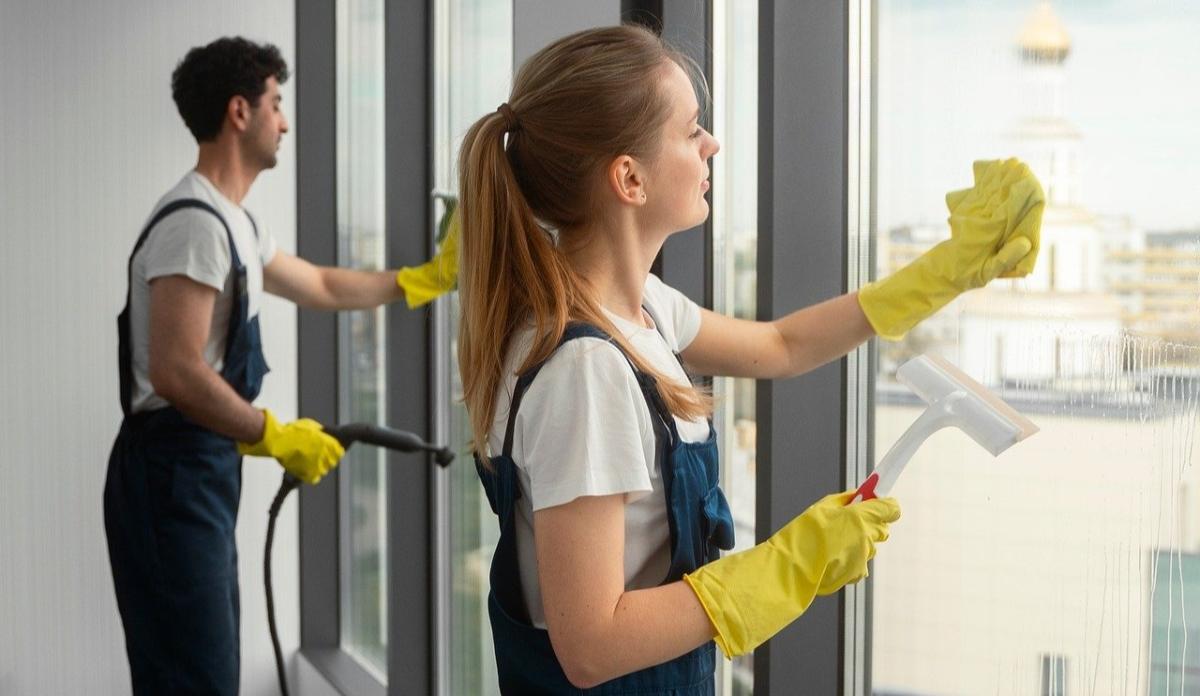 ramen, vensters, poetsen, schoonmaken