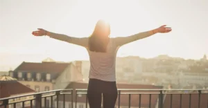 balkon, vrijheid, lucht, zon, weer, gezondheid, welzijn