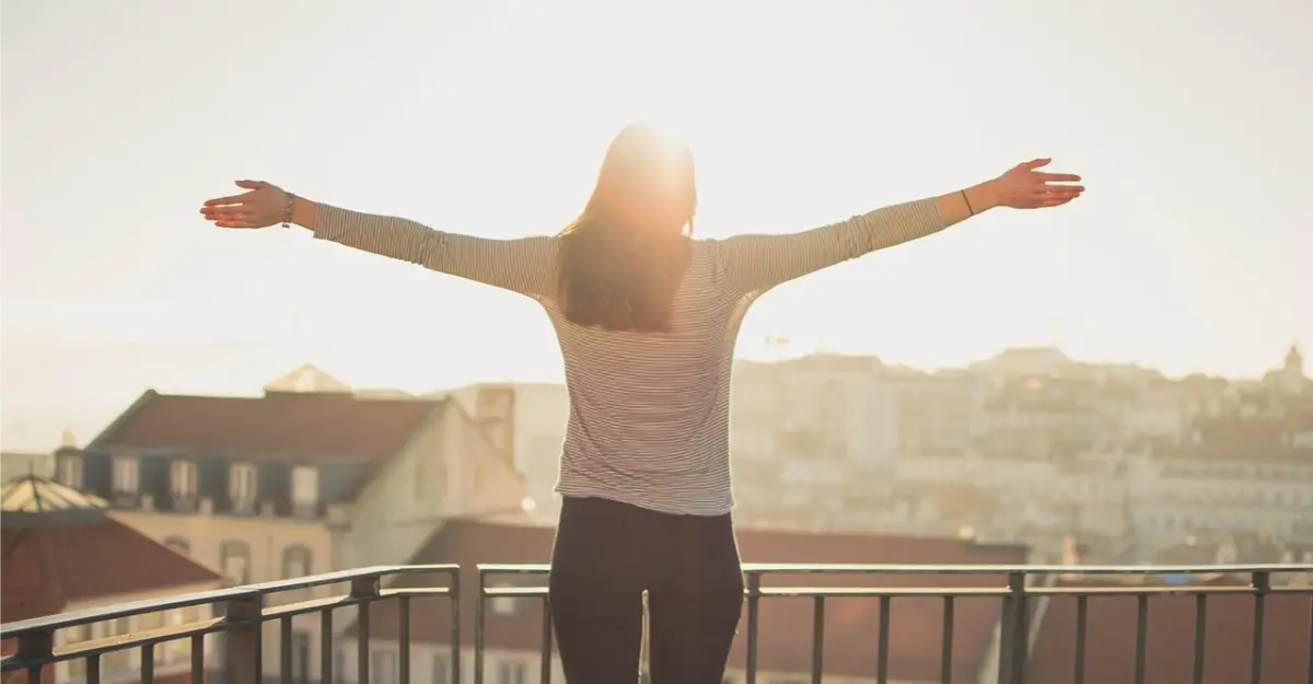 balkon, vrijheid, lucht, zon, weer, gezondheid, welzijn