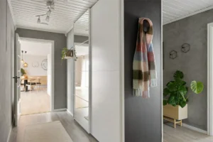 spiegel, interieur, hal, inrichting