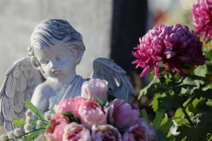 Allerheiligen, graf, grafstuk, chrysanten